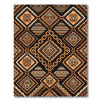 Tribal Mask Chains Diamond Rug
