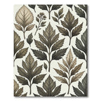 Sepia Toned Fern Leaf Arrangement Rug