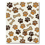 Playful Paw and Bone Neutral Rug