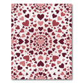 Radiant Burgundy Pink Heart Burst Rug