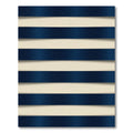 Classic Navy White Horizontal Stripe Rug