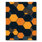 Geometric Honeycomb Orange and Charcoal Rug