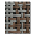 Woven Interlocking Gray and Brown Grid Rug