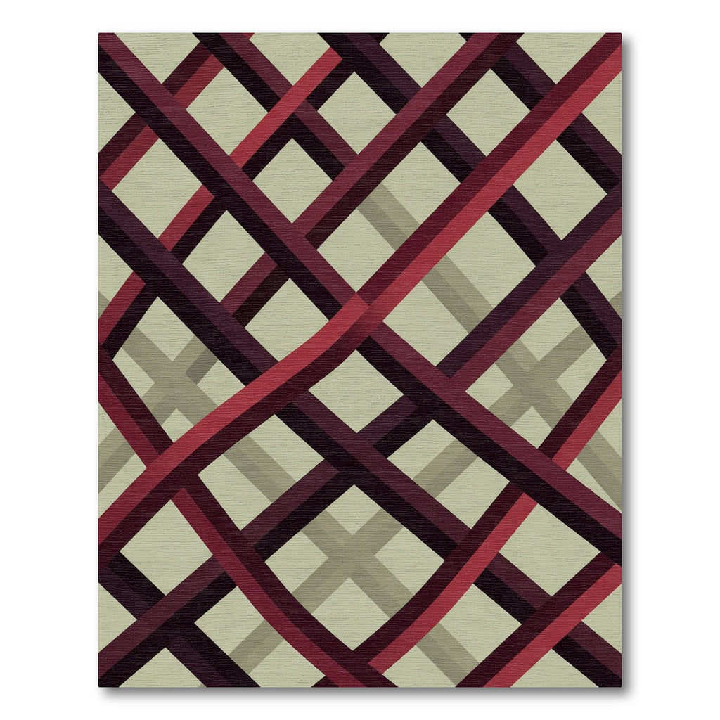 Intersecting Crimson Geometric Lattice Rug