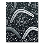 Monochromatic Abstract Atomic Boomerang Rug