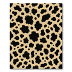 Black Spotted Tan Animal Print Rug