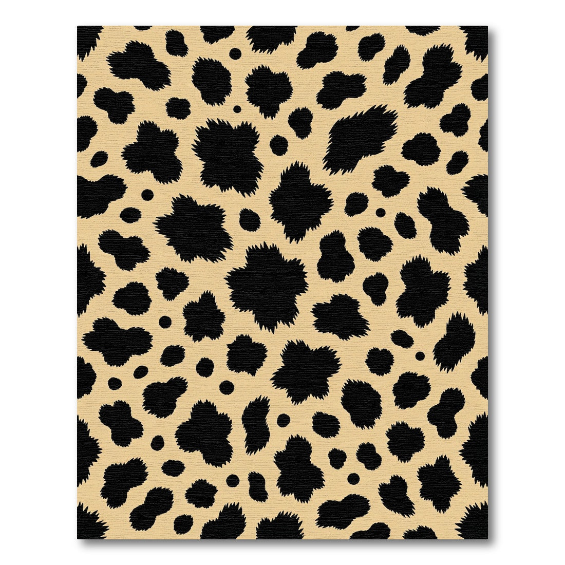 Black Spotted Tan Animal Print Rug
