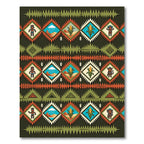 Southwest Earth Tone Geometric Diamond Rug