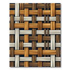 Intertwined Wood Texture Basketweave Rug