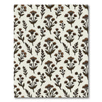 Rustic Brown Floral Branch Repeat Rug
