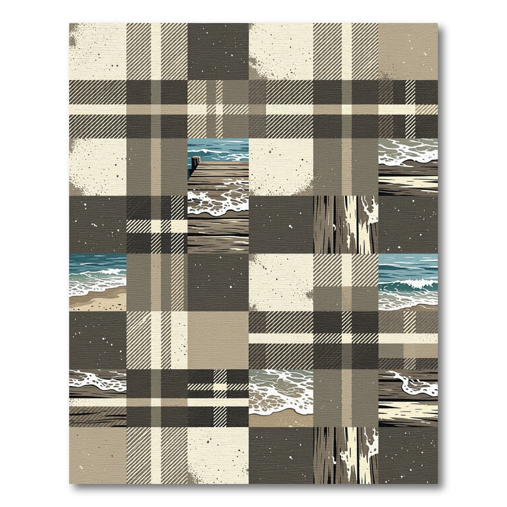 Tartan Beach Wave Panel Rug