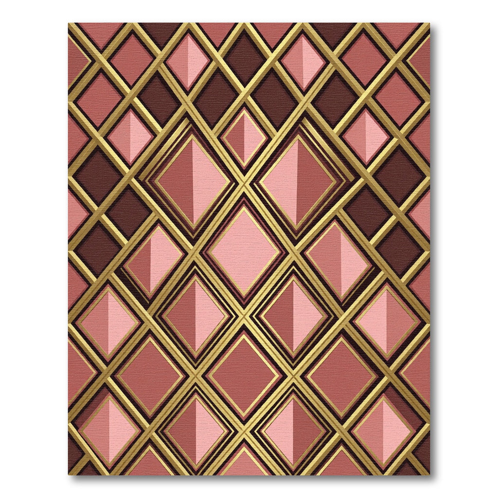 Rose Gold Diamond Lattice Repeating Rug