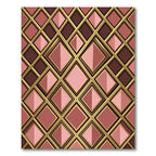 Rose Gold Diamond Lattice Repeating Rug