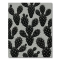 Black Prickly Pear Cactus Texture Rug