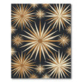 Golden Starburst Radiating Bloom Rug