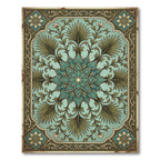 Vintage Teal Floral Mandate Rug