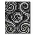 Monochromatic Swirls Abstract Illusion Rug
