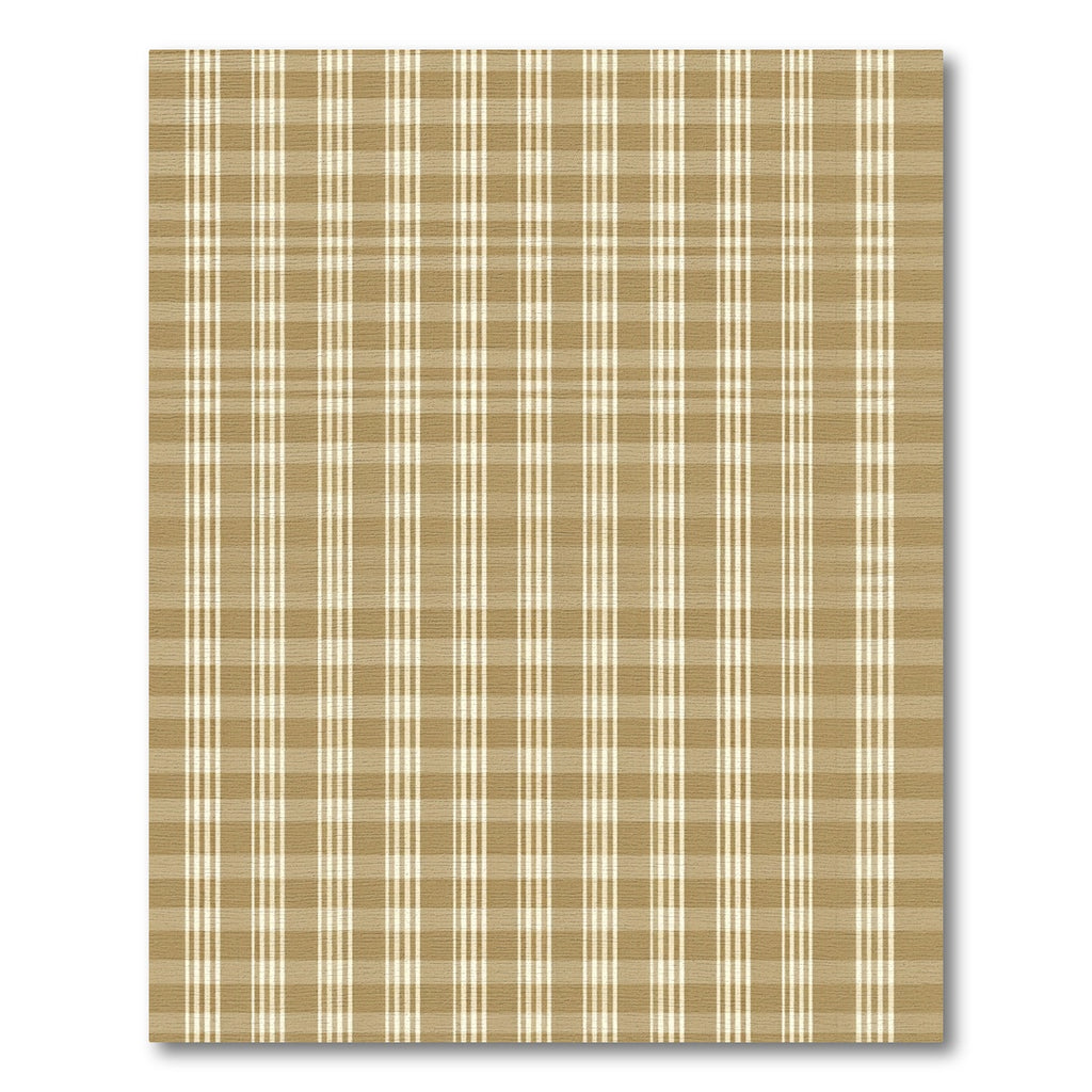 Classic Beige Plaid Grid Rug