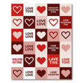 Heart Collection Red White Valentine Rug
