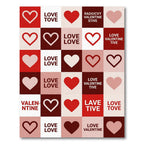 Heart Collection Red White Valentine Rug