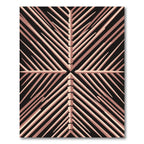 Rose Gold Abstract Stripe Mandala Rug