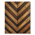 Rustic Brown Wooden Chevron Layers Rug