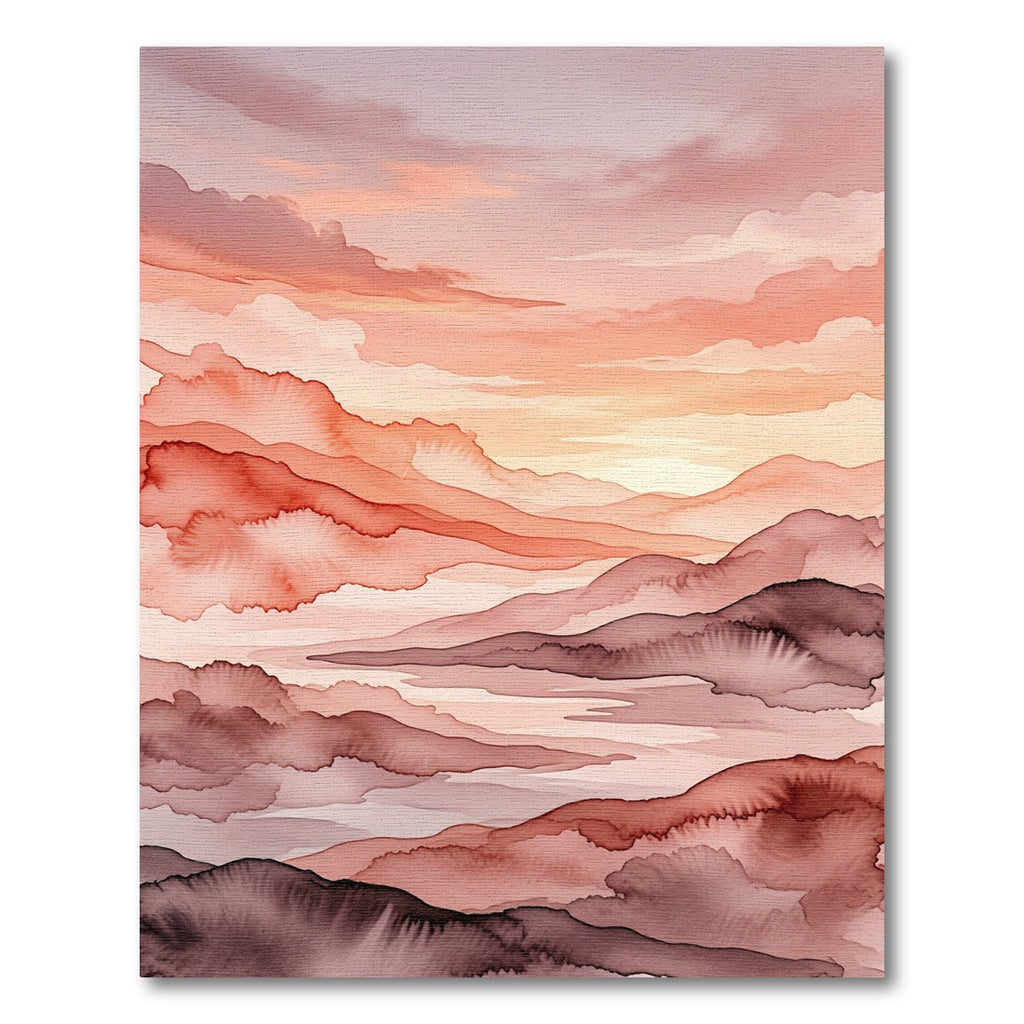 Ethereal Sunset Gradient Abstract Landscape Rug