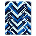 Angular Blue Arrow Chevron Rug