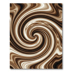 Rich Cocoa Swirling Organic Texture Rug
