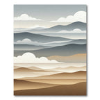 Serene Cloudscape Abstract Mountain Landscape Rug