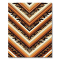 Earthy Geometric Chevron Aztec Art Rug