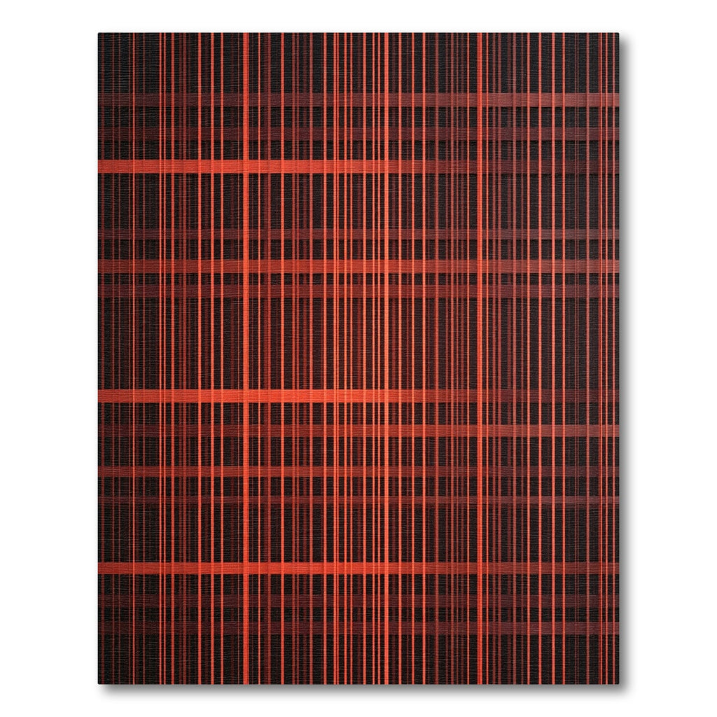 Red Orange Plaid Lattice Rug