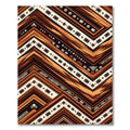 Earthy Brown Geometric Chevron Tribal Rug