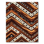 Earthy Brown Geometric Chevron Tribal Rug