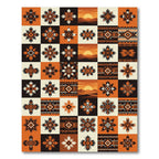 Tribal Sun Geometric Diamond Rug