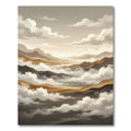 Ethereal Misty Mountain Landscape Rug