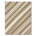 Beige and Brown Diagonal Stripe Rug