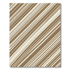 Beige and Brown Diagonal Stripe Rug