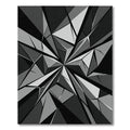 Monochrome Geometric Fractured Crystal Facet Rug