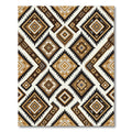 Ethnic Diamond Tribal Sunburst Rug