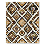 Ethnic Diamond Tribal Sunburst Rug