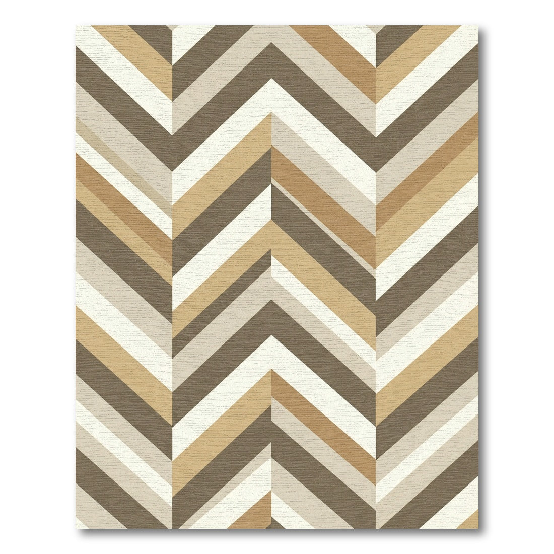 Earthy Chevron Stripe Arrangement Rug