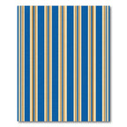 Eclectic Blue And Gold Stripe Rug