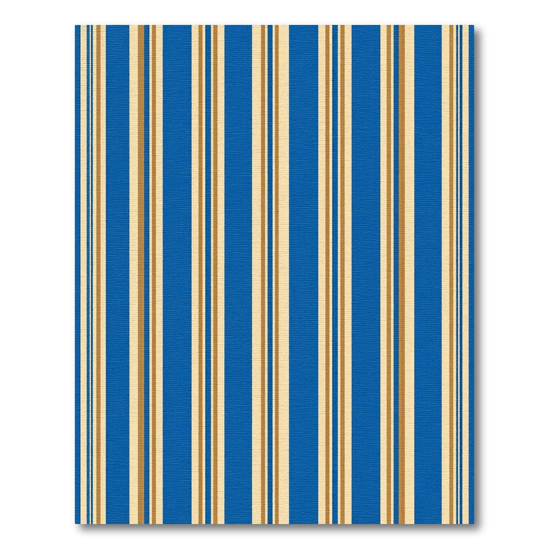 Eclectic Blue And Gold Stripe Rug