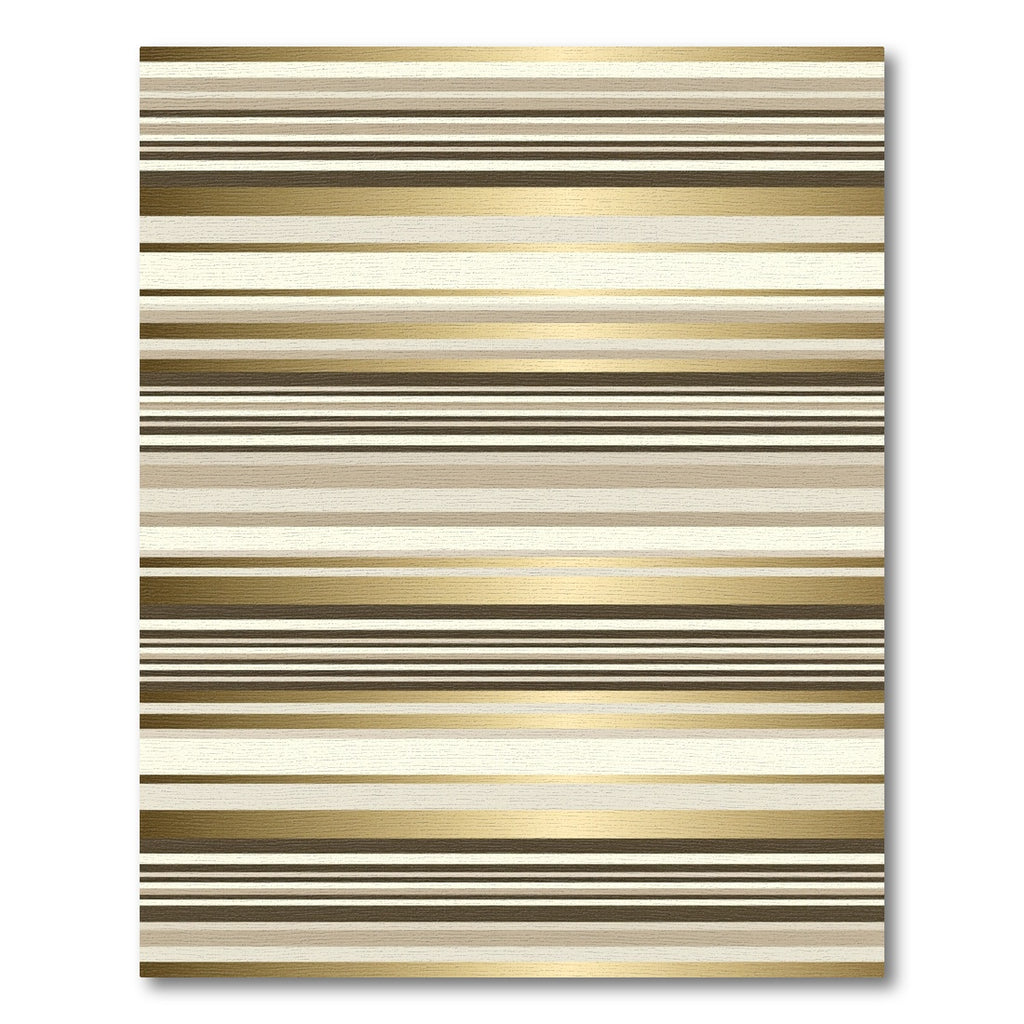 Gilded Horizontal Stripe Glamour Rug