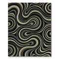 Abstract Swirling Monochrome Ribbon Curves Rug