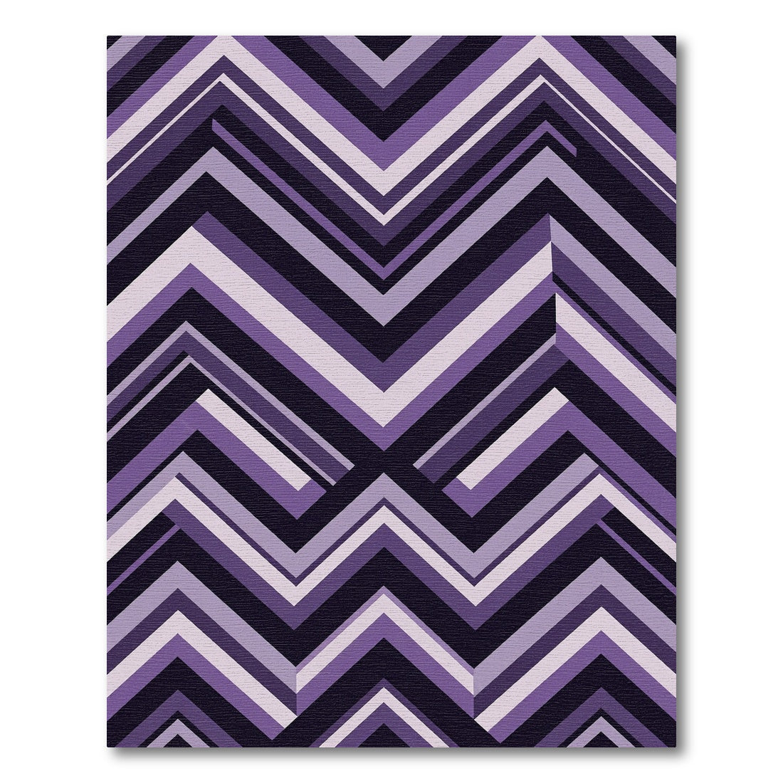 Modern Lavender Chevron Geometric Rug