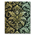Elegant Golden Damask Scroll Ornament Rug