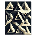 Modern Geometric Optical Illusion Black Beige Rug