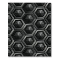 Sophisticated Charcoal Geometric Hexagon Rug